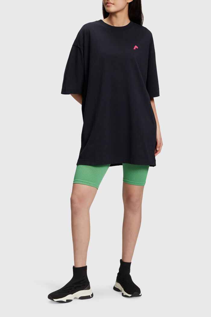 T-Shirt-Kleid mit Delfin-Patch, BLACK, detail image number 5