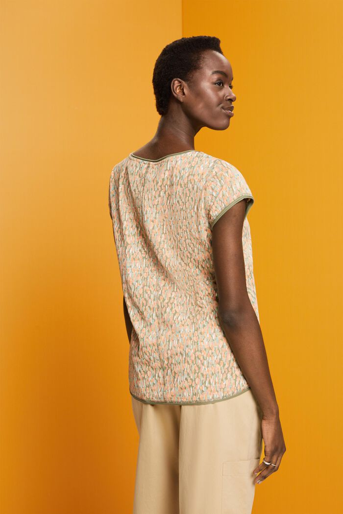 T-Shirt mit Allover-Print, 100% Baumwolle, PASTEL GREEN, detail image number 3