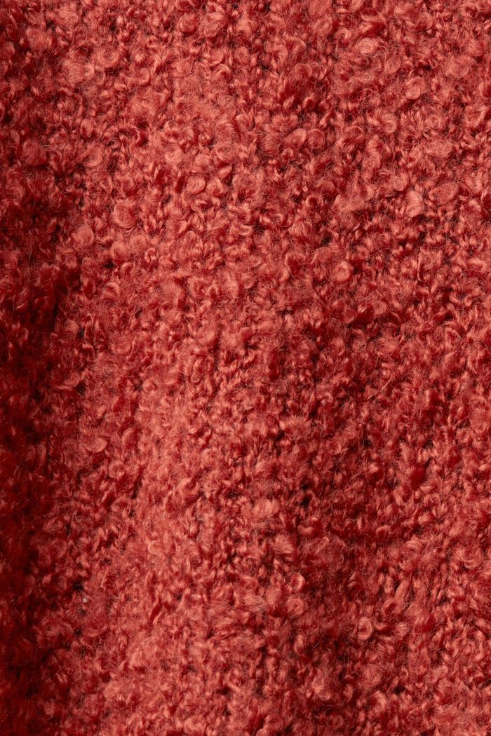 V-Neck-Pullover aus Wollgemisch, TERRACOTTA, detail image number 4