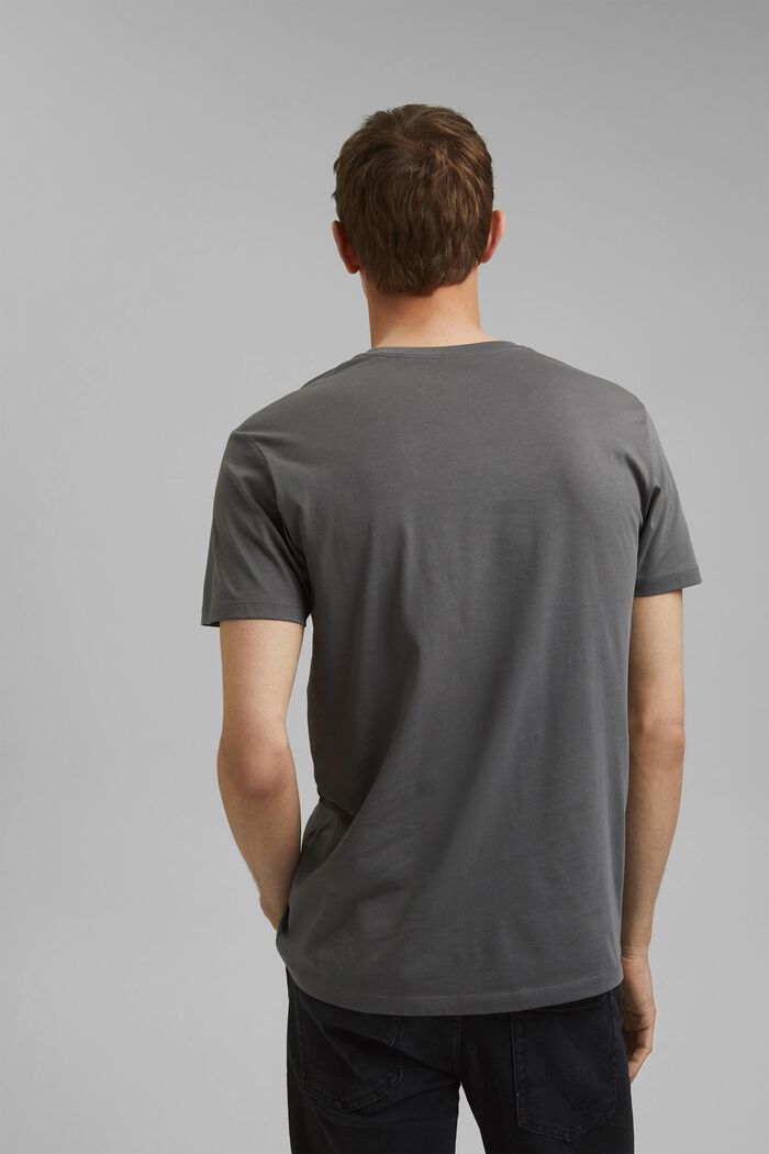 Jersey-Shirt aus 100% Baumwolle, DARK GREY, detail image number 3