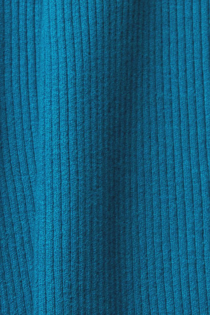 Rippstrickhose aus Wollmix, TEAL BLUE, detail image number 6