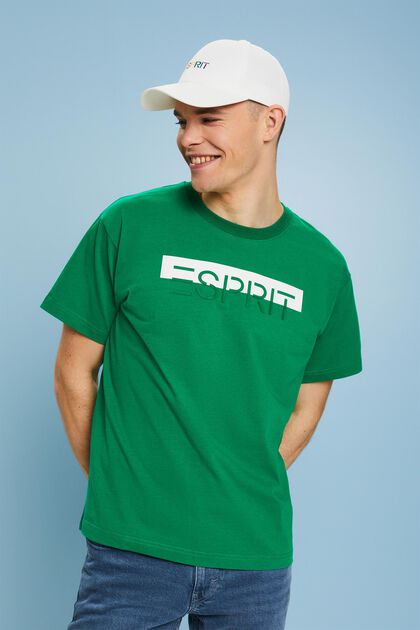 T-Shirt mit matt-glänzendem Logo-Aufnäher