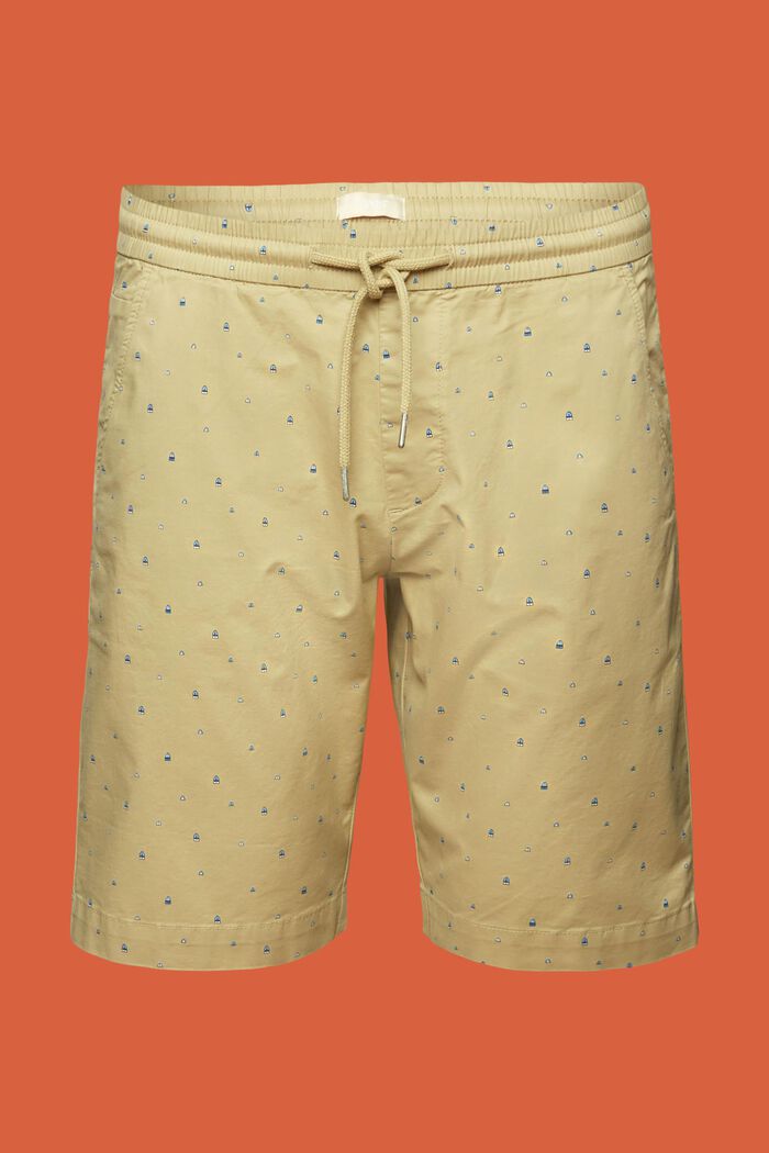 Gemusterte Pull-on-Shorts, Baumwollstretch, PASTEL GREEN, detail image number 7