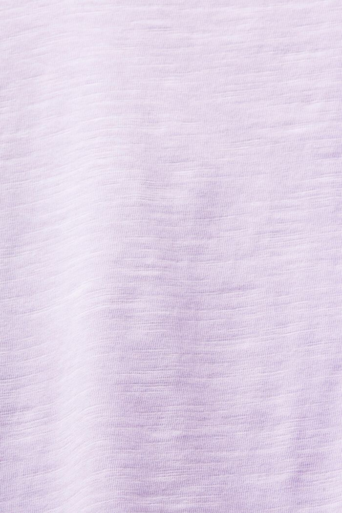 Jersey-T-Shirt mit V-Ausschnitt, LAVENDER, detail image number 4