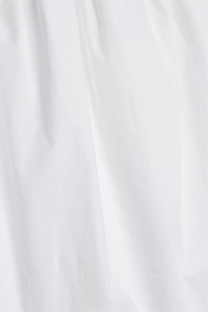 Bluse mit Rüschen aus Baumwolle, WHITE, detail image number 4
