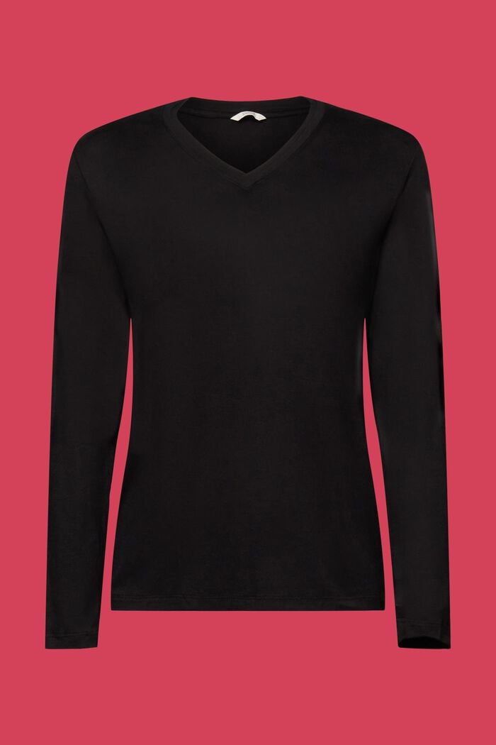 Pyjama-Shirt aus LENZING™ ECOVERO™, BLACK, detail image number 5