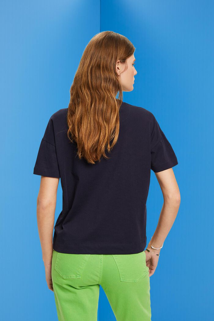 Baumwoll-T-Shirt mit Print, NAVY, detail image number 3