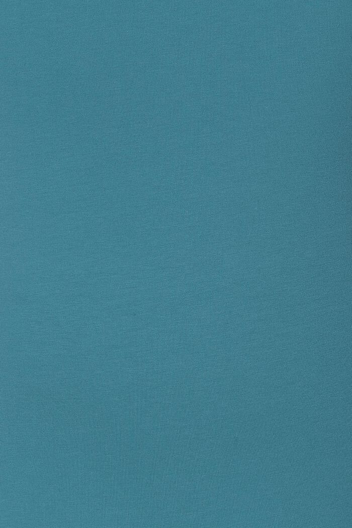Geripptes Jerseytop mit 3/4-Ärmeln, TEAL BLUE, detail image number 3