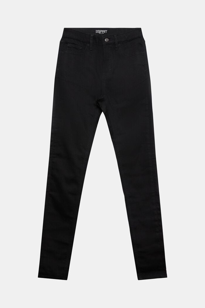 Non-fade Skinny Jeans, Baumwollstretch, BLACK RINSE, detail image number 7