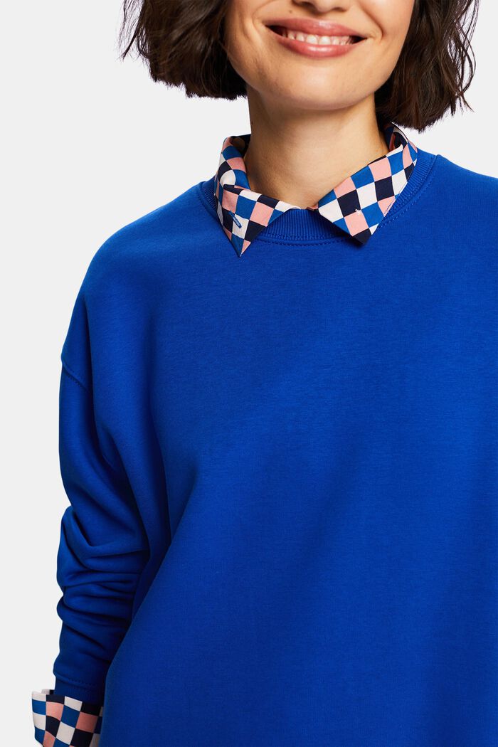 Sweatshirt aus Baumwollmix, BRIGHT BLUE, detail image number 3