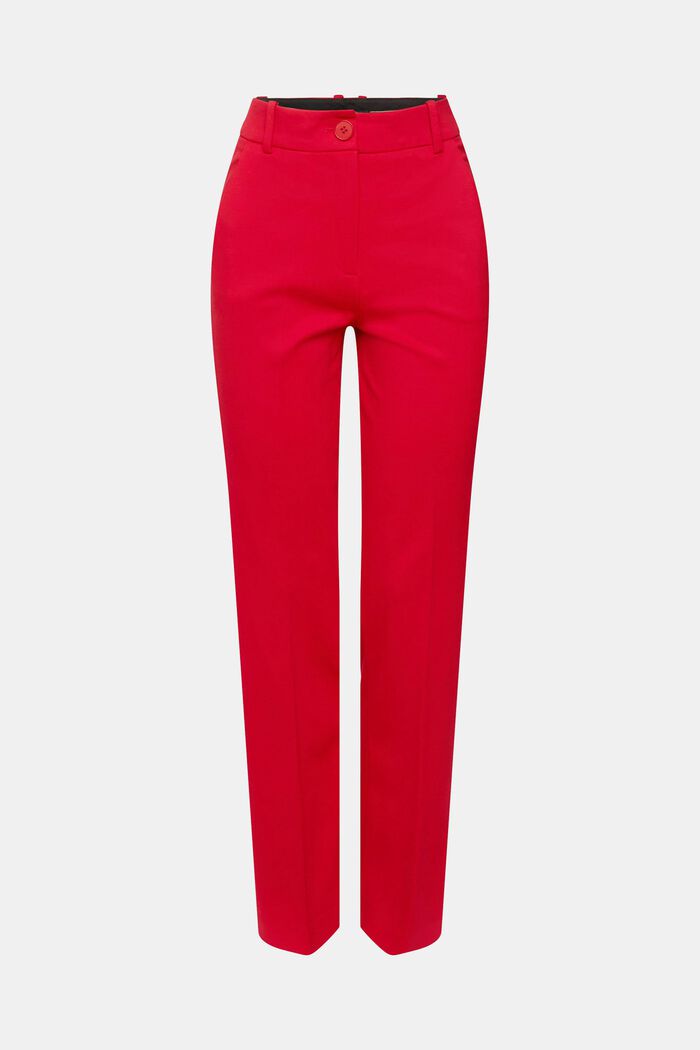 Stretchige Bootcut Pants mit hohem Bund, DARK RED, detail image number 6