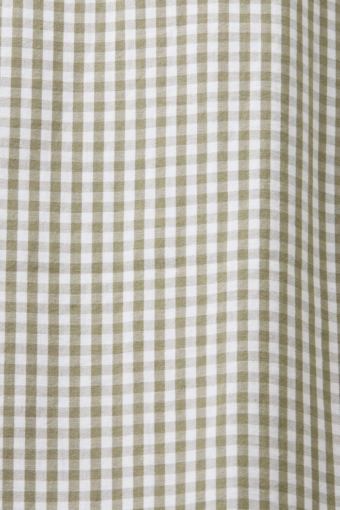 Button-Down-Hemd mit Vichy-Muster, 100% Baumwolle, LIGHT KHAKI, detail image number 5