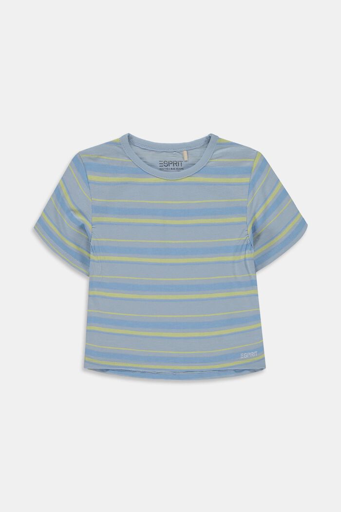 T-Shirt im Streifen-Look, 100% Baumwolle, BLUE LAVENDER, overview