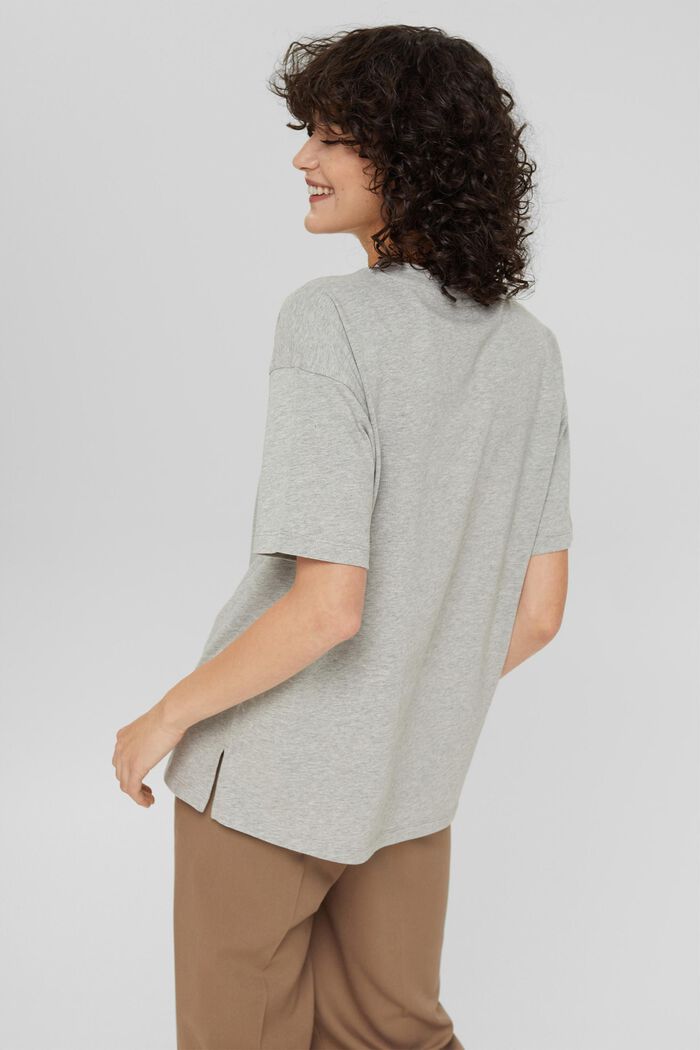 Oversize T-Shirt aus Baumwolle, LIGHT GREY, detail image number 3