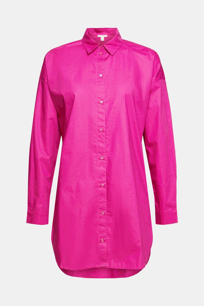 Oversized Bluse aus Organic Cotton, PINK FUCHSIA, detail image number 6
