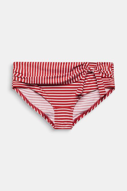 Recycelt: Hipster-Shorts mit Streifen, RED, overview