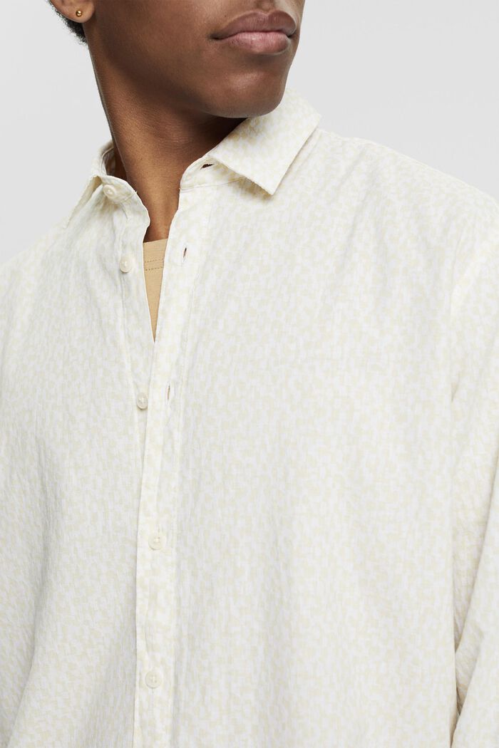 Mit Leinen: Hemd mit Print, WHITE, detail image number 2