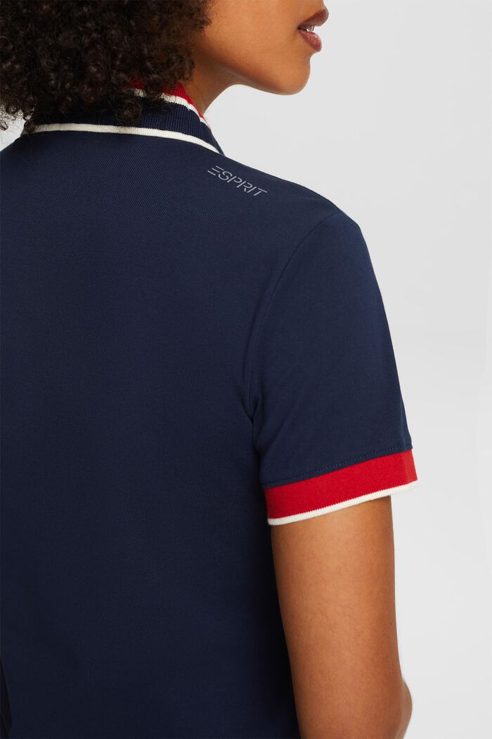 T-Shirt-Minikleid im Polo-Design, NAVY, detail image number 3