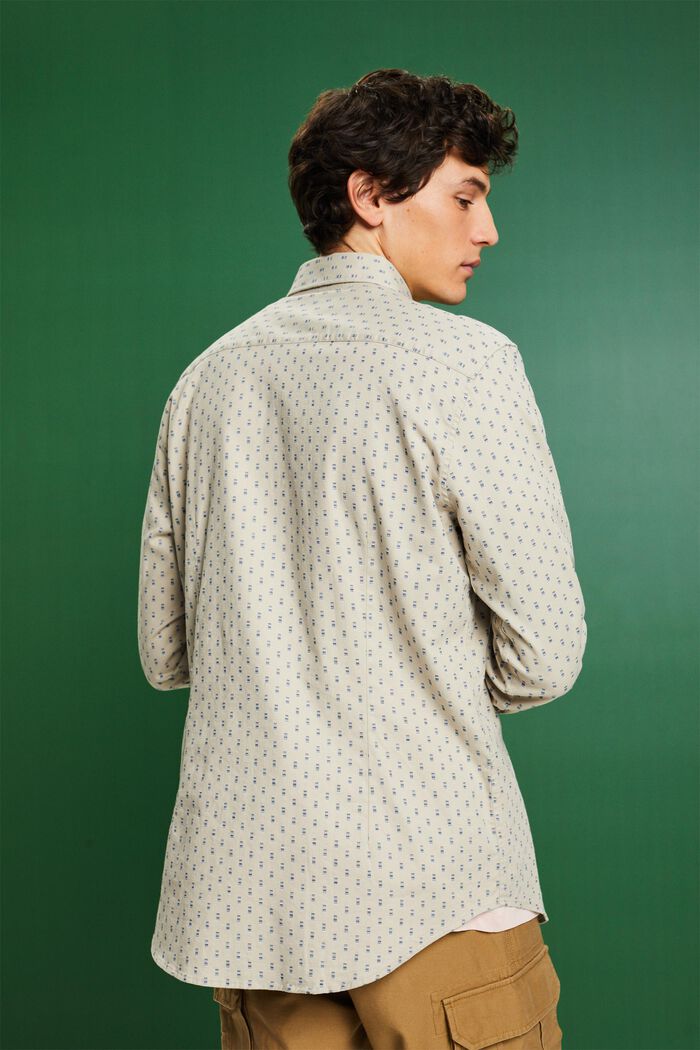 Schmal geschnittenes Twill-Hemd mit Muster, PASTEL GREY, detail image number 2