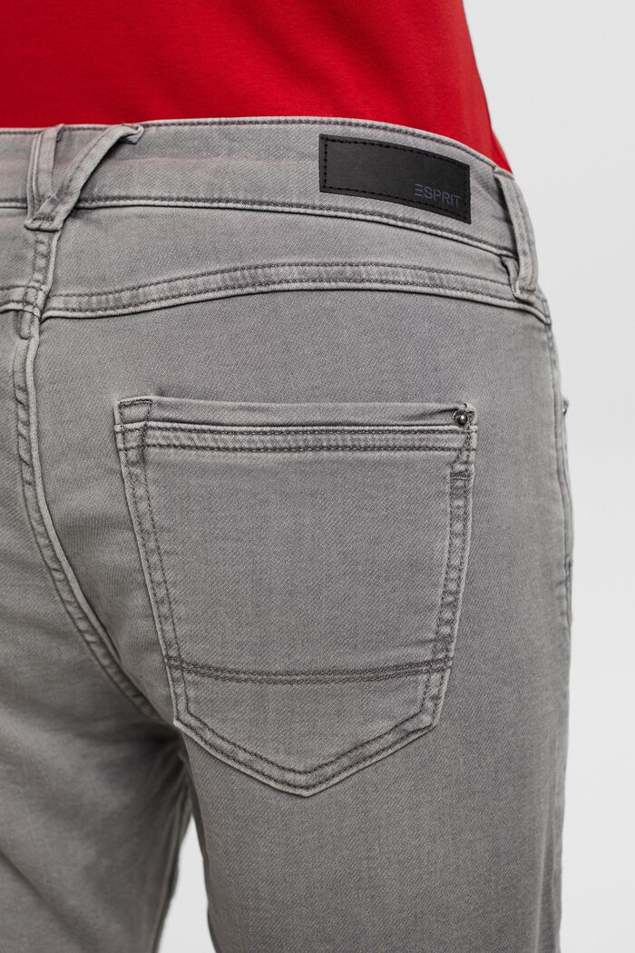 Jeans-Shorts aus Bio-Baumwoll-Mix, GREY MEDIUM WASHED, detail image number 3