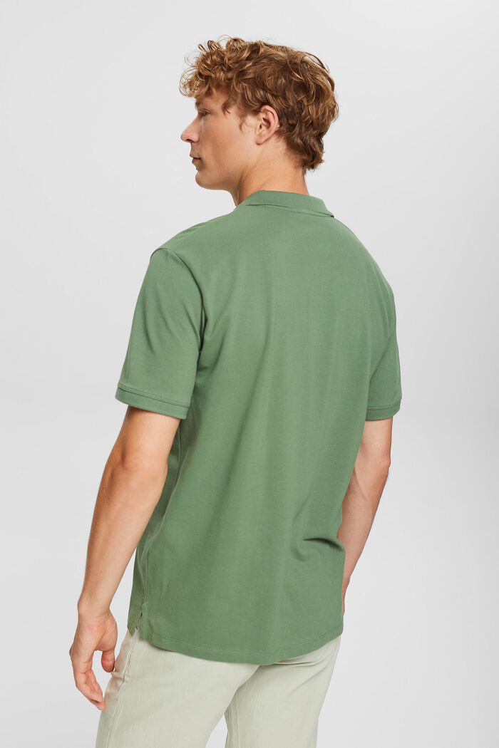Piqué-Poloshirt aus Baumwolle, GREEN, detail image number 3