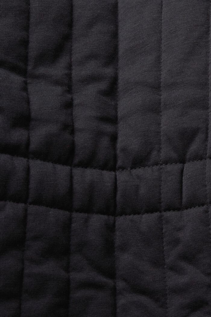 Gesteppter Cardigan im Sweatshirt-Look mit Gürtel, BLACK, detail image number 4