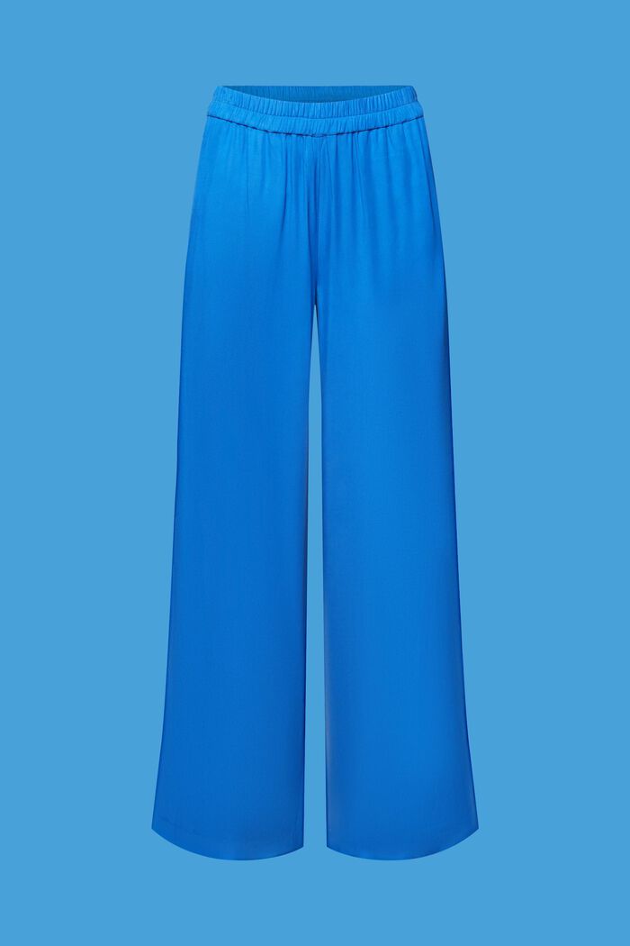 Hose mit weitem Bein, LENZING™ ECOVERO™, BRIGHT BLUE, detail image number 7