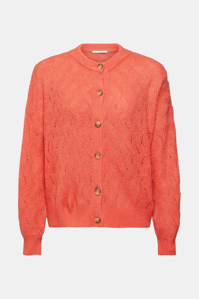 Pointelle-Cardigan, CORAL, detail image number 2