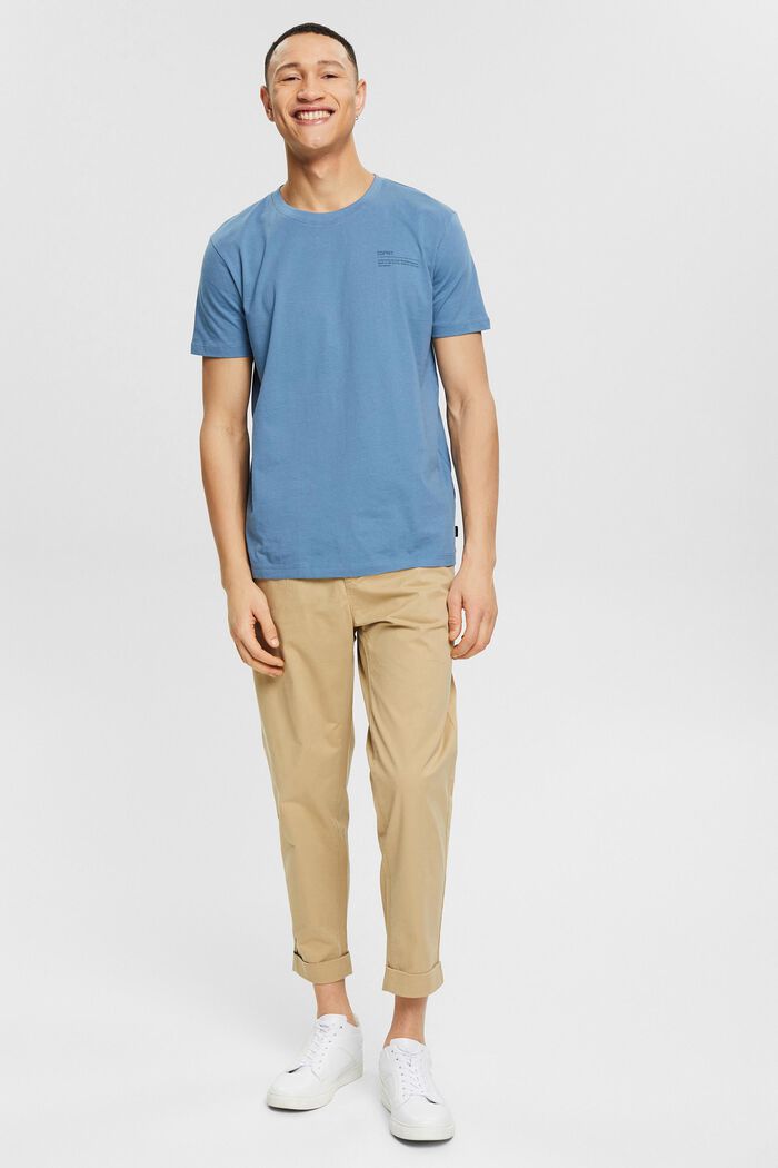Jersey-T-Shirt mit Print, 100% Bio-Baumwolle, BLUE, detail image number 5