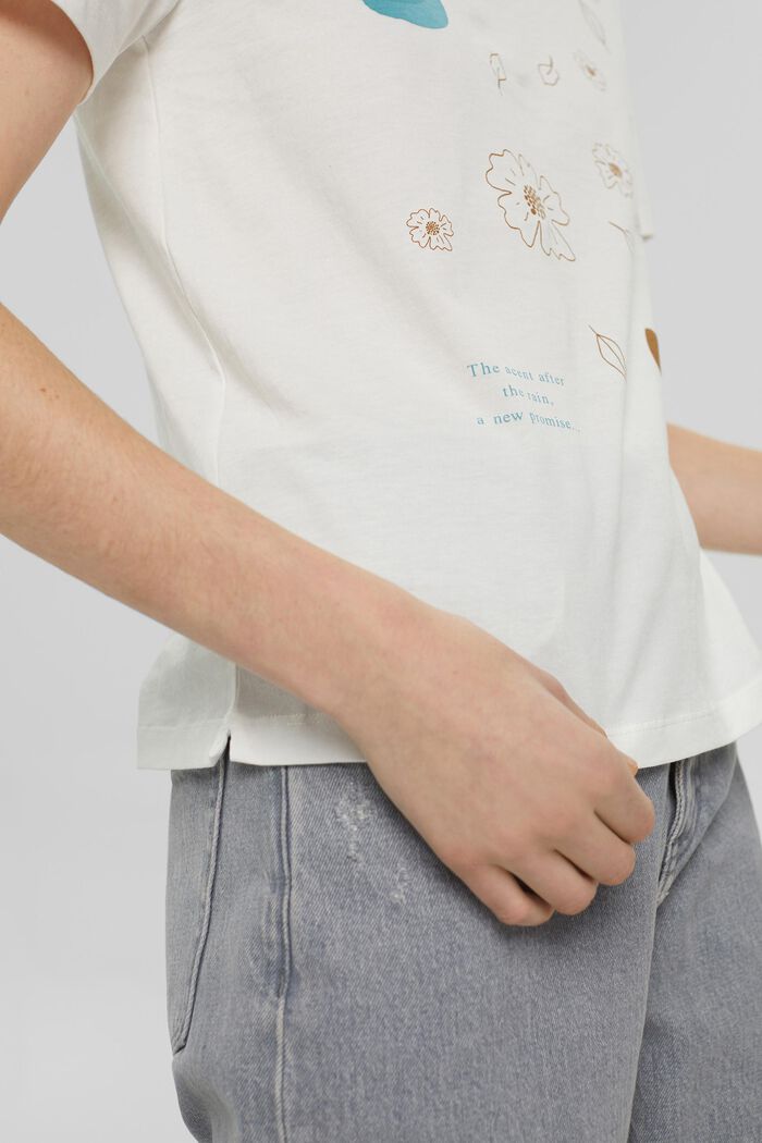 T-Shirt mit Print aus 100% Bio-Baumwolle, OFF WHITE, detail image number 2