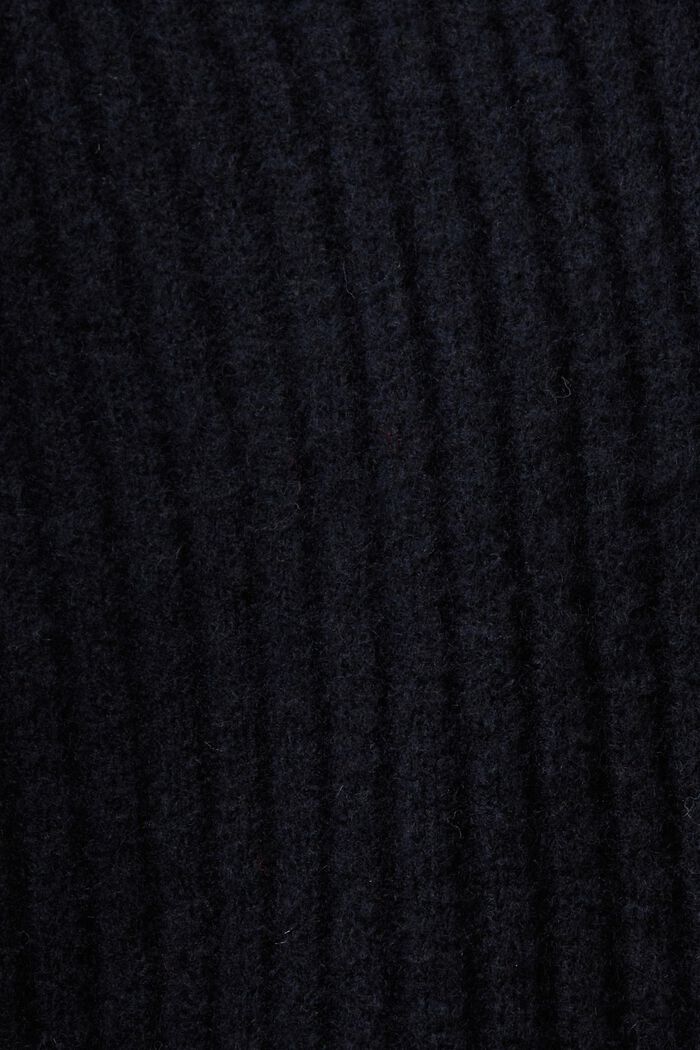 Minikleid aus Rippstrick, BLACK, detail image number 5