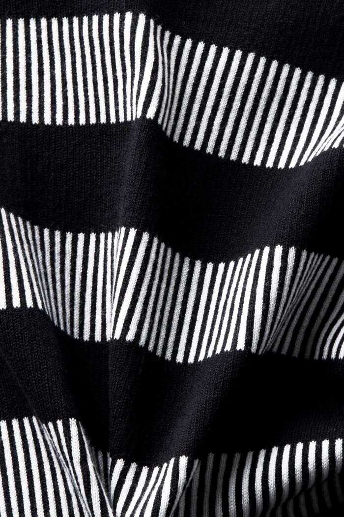 Verkürzter Jacquard-Cardigan mit Streifen, BLACK, detail image number 6