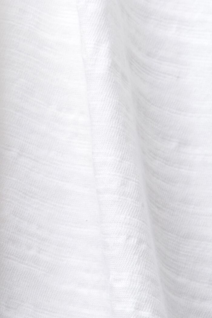 Jersey-T-Shirt mit bestickten Ärmeln, WHITE, detail image number 4