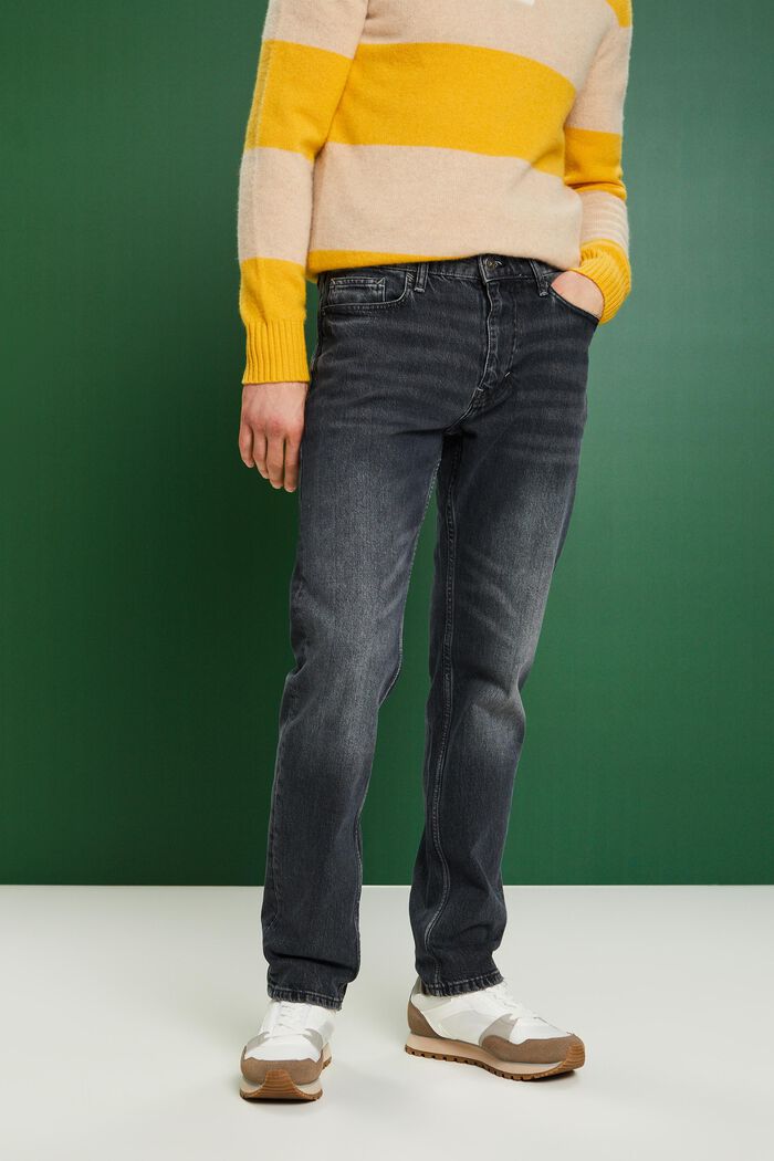 Retro-Jeans mit gerader Passform, BLACK MEDIUM WASHED, detail image number 0