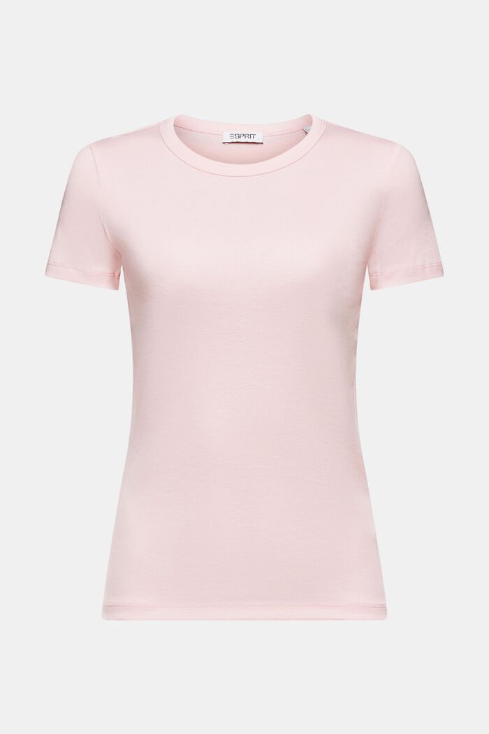 Kurzärmliges Baumwoll-T-Shirt, PASTEL PINK, detail image number 5