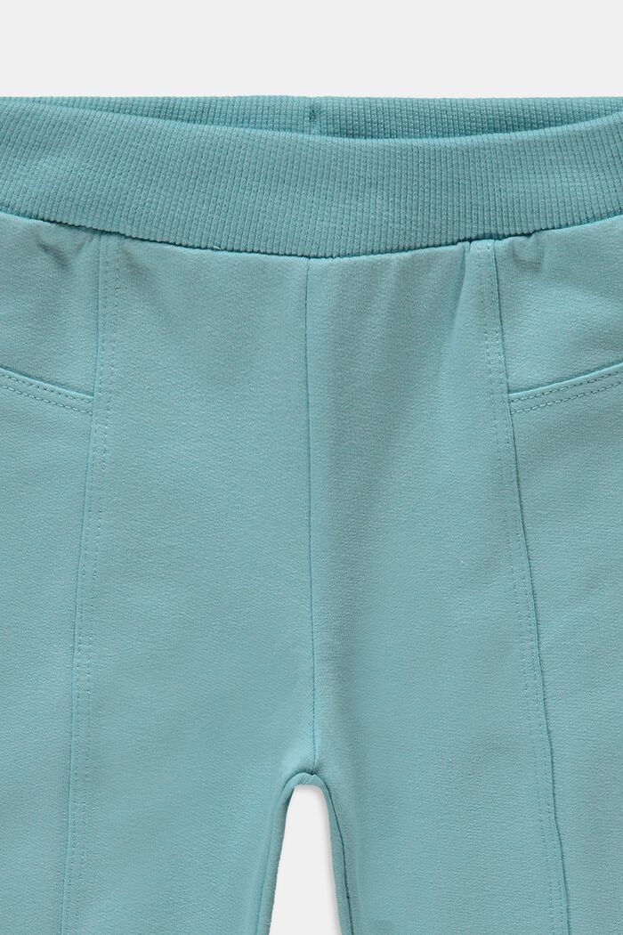 Jogginghose mit Ziernähten, Organic Cotton, TEAL BLUE, detail image number 2