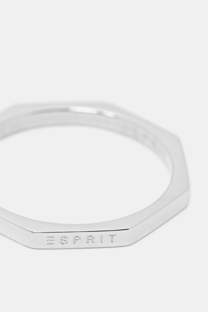 Eckiger Ring, Edelstahl, SILVER, detail image number 1