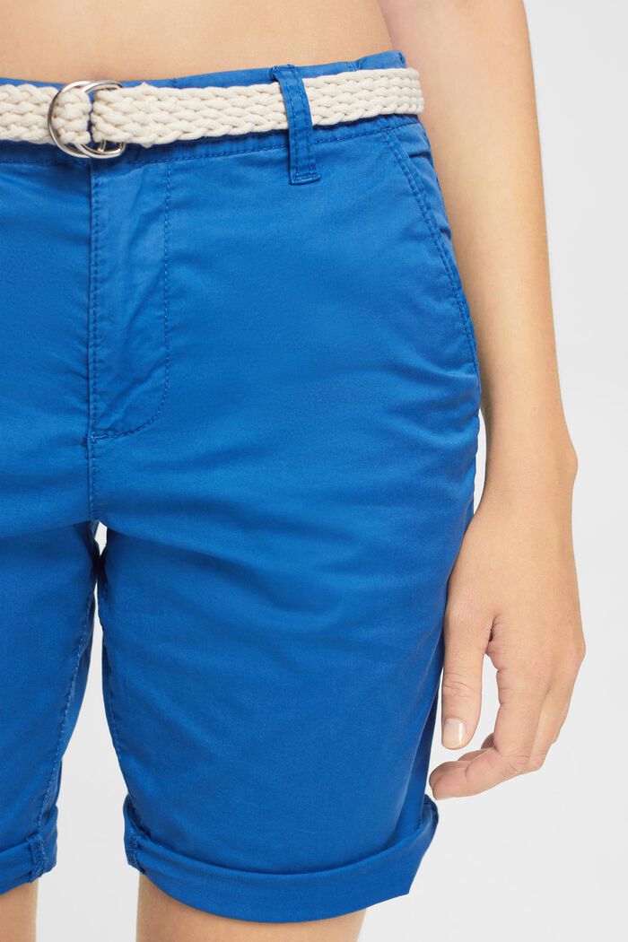 Shorts mit geflochtenem Gürtel, BLUE, detail image number 3