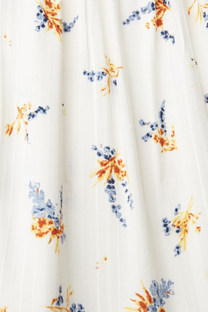 Floral gemustertes Kleid, LENZING™ ECOVERO™, OFF WHITE, detail image number 4