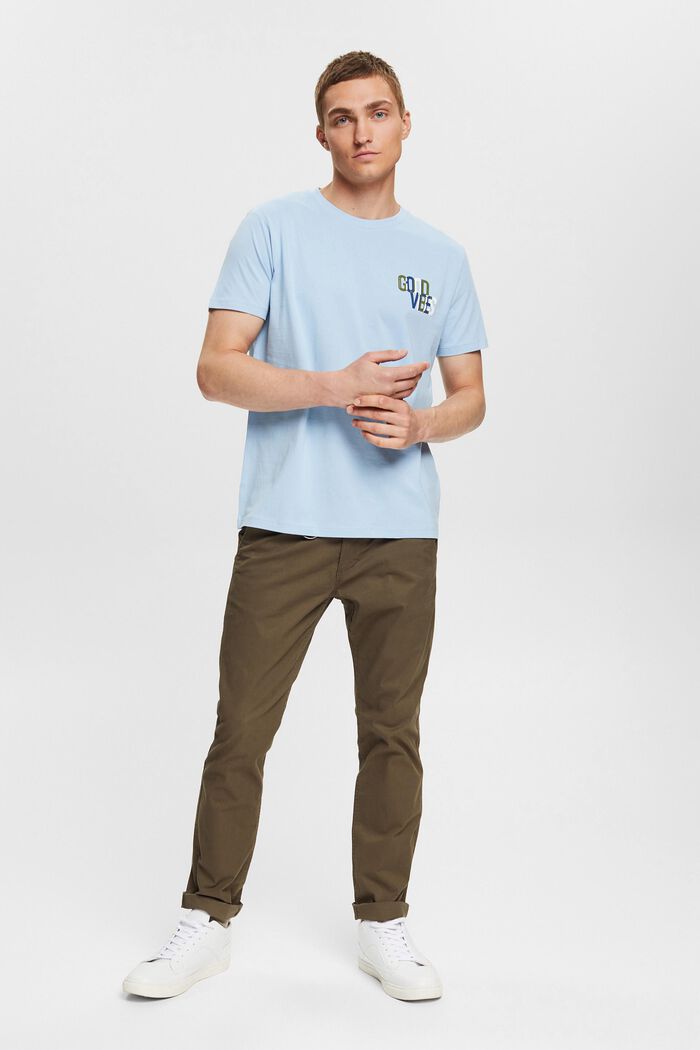 Jersey-T-Shirt mit Print, LIGHT BLUE, detail image number 5
