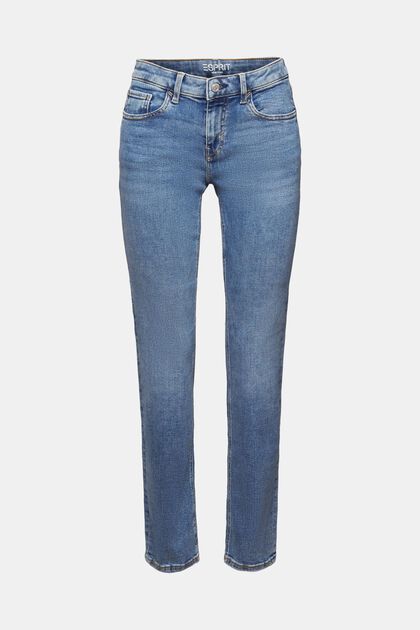 Recycelt: Gerade Jeans mit mittelhohem Bund