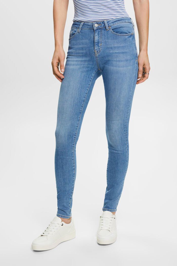 Skinny-Jeans aus nachhaltiger Baumwolle, BLUE LIGHT WASHED, detail image number 0