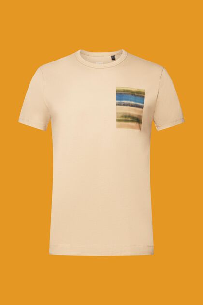 Rundhals-T-Shirt, 100 % Baumwolle