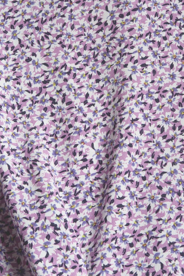 Millefleurs-Bluse mit Rüschenkante, LILAC, detail image number 4