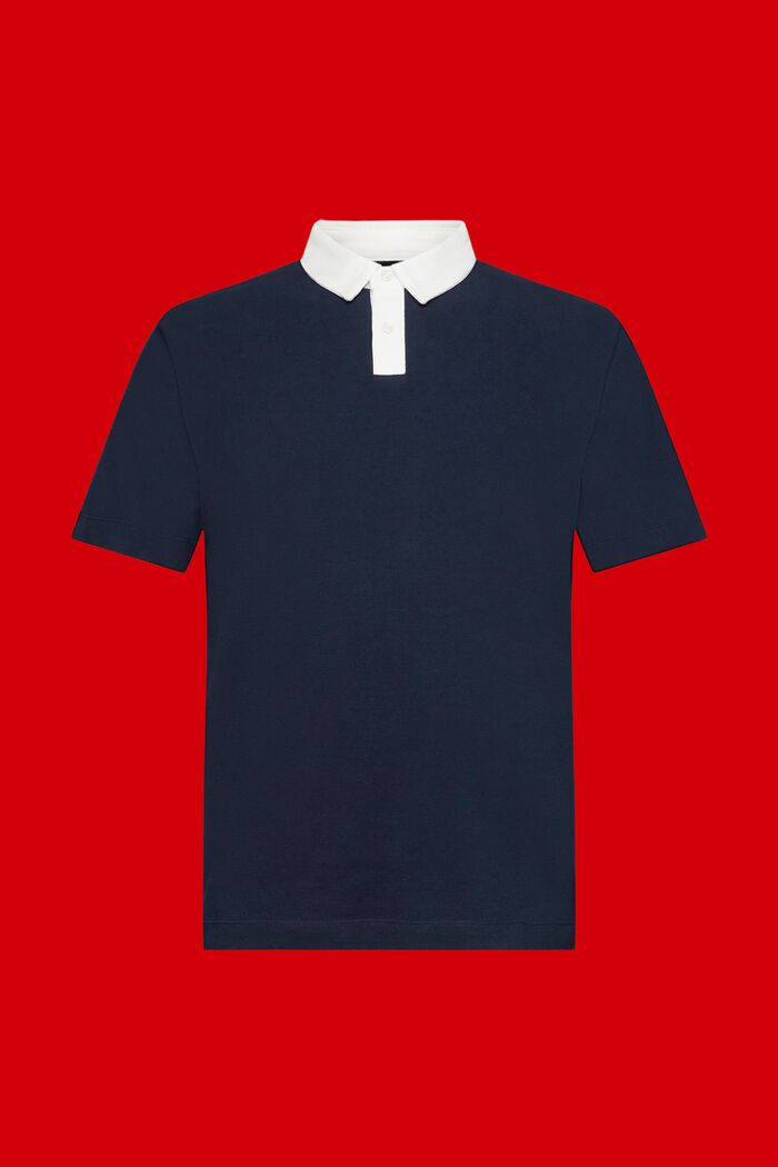 Poloshirt aus Baumwoll-Piqué, NAVY, detail image number 6