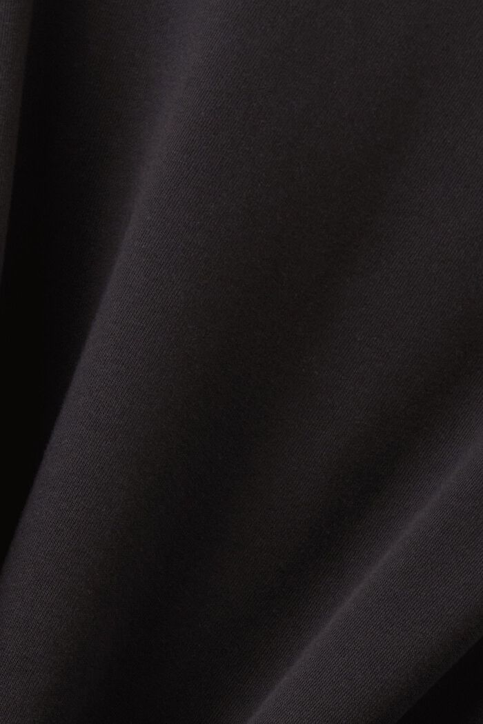 Mini-Sweatkleid mit V-Ausschnitt, BLACK, detail image number 5