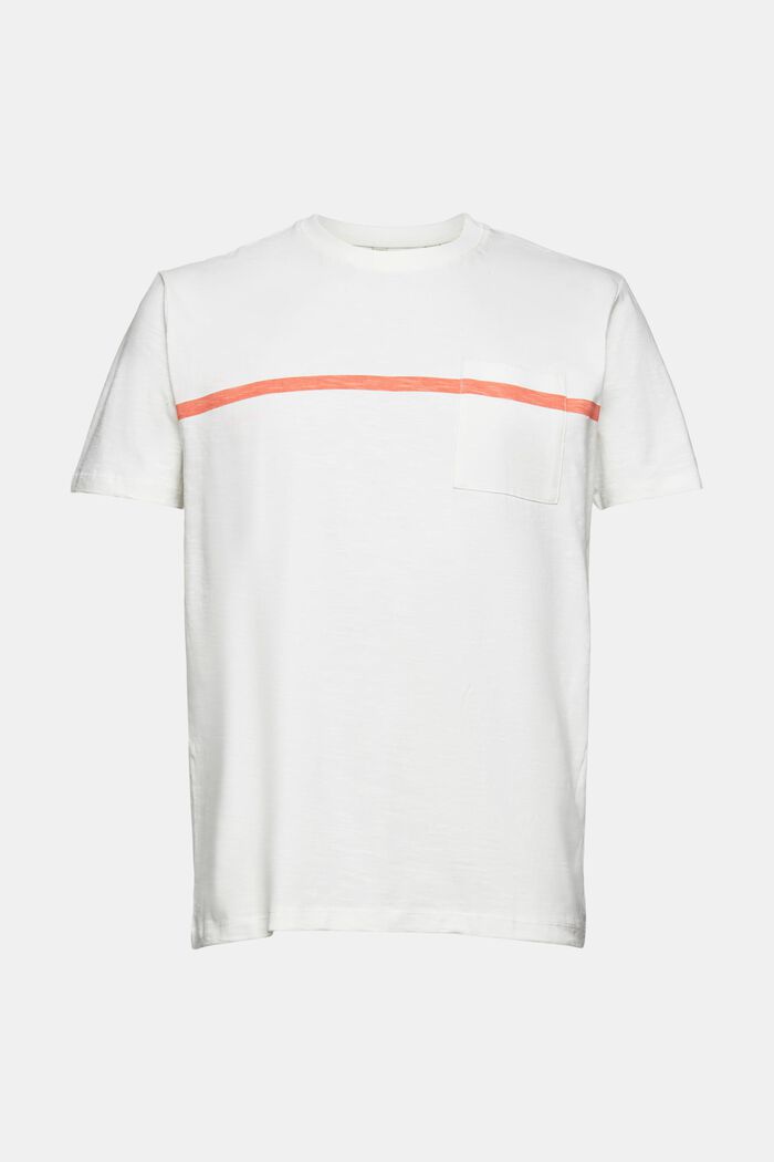 Jersey-T-Shirt mit Kontraststreifen