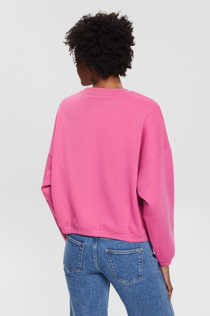 Cropped Sweatshirt mit Bio-Baumwolle, PINK, detail image number 3