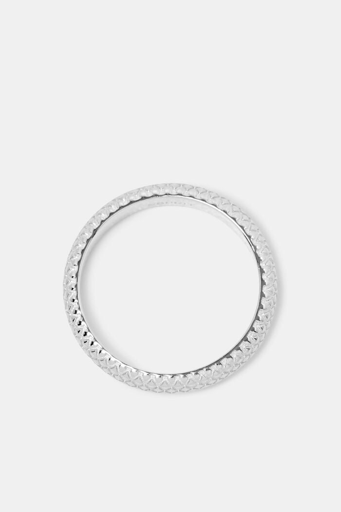 Strukturierter Ring aus Sterlingsilber, SILVER, detail image number 0