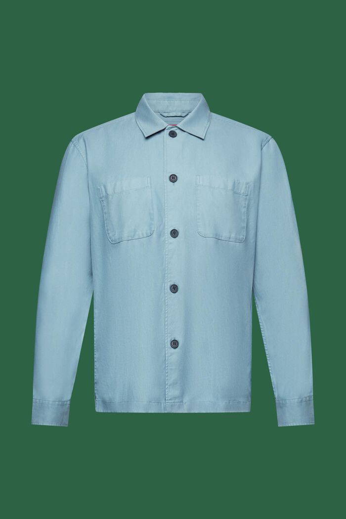 Button-Down-Hemd aus Twill, TEAL BLUE, detail image number 7